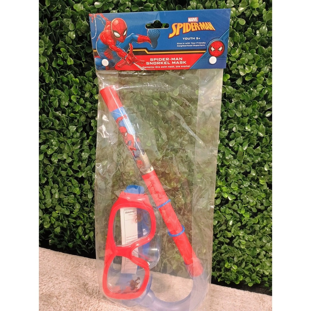 Marvel Spider-Man‎ Ages 5+ Swim Mask Goggles & Snorkel Tube Set Swimming Beach